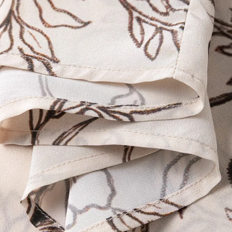 تي شيرت Birdtree صيفي 100% من حرير التوت ، قميص نسائي فضفاض مطبوع بأكمام واسعة من الكريب المزدوج ، 2025 جديد T56713JF #6