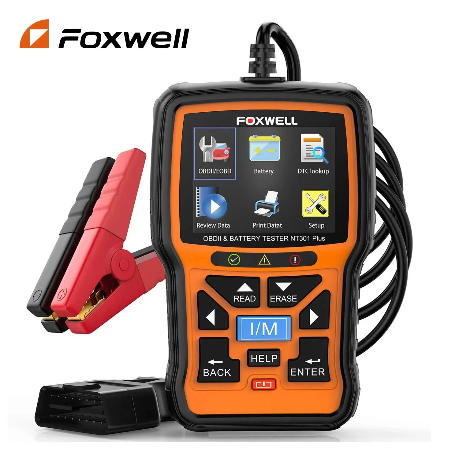 

Автомобильный сканер FOXWELL NT301 Plus OBD2, 12 В, тестер аккумулятора