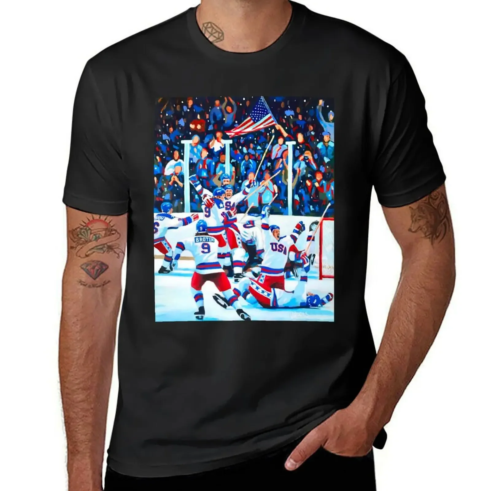 Miracle on Ice T-Shirt oversized Aesthetic clothing vintage clothes men t shirts high quality