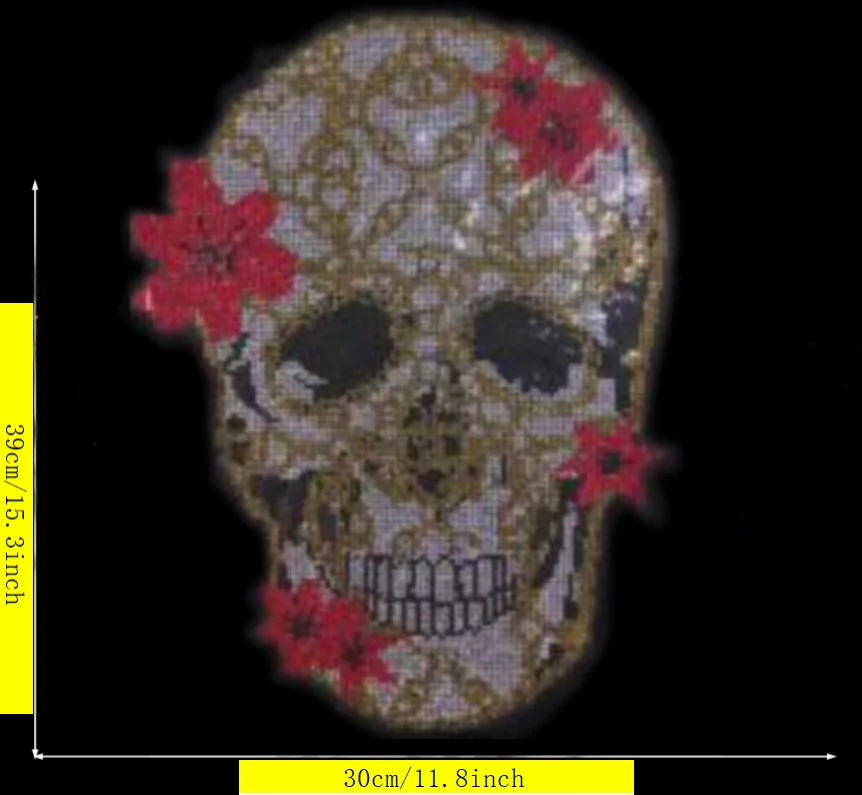 

High End Skull Style Hot Fix Rhinestone Iron On Sticker DIY Premium Clothing Accessories For Garment Patches