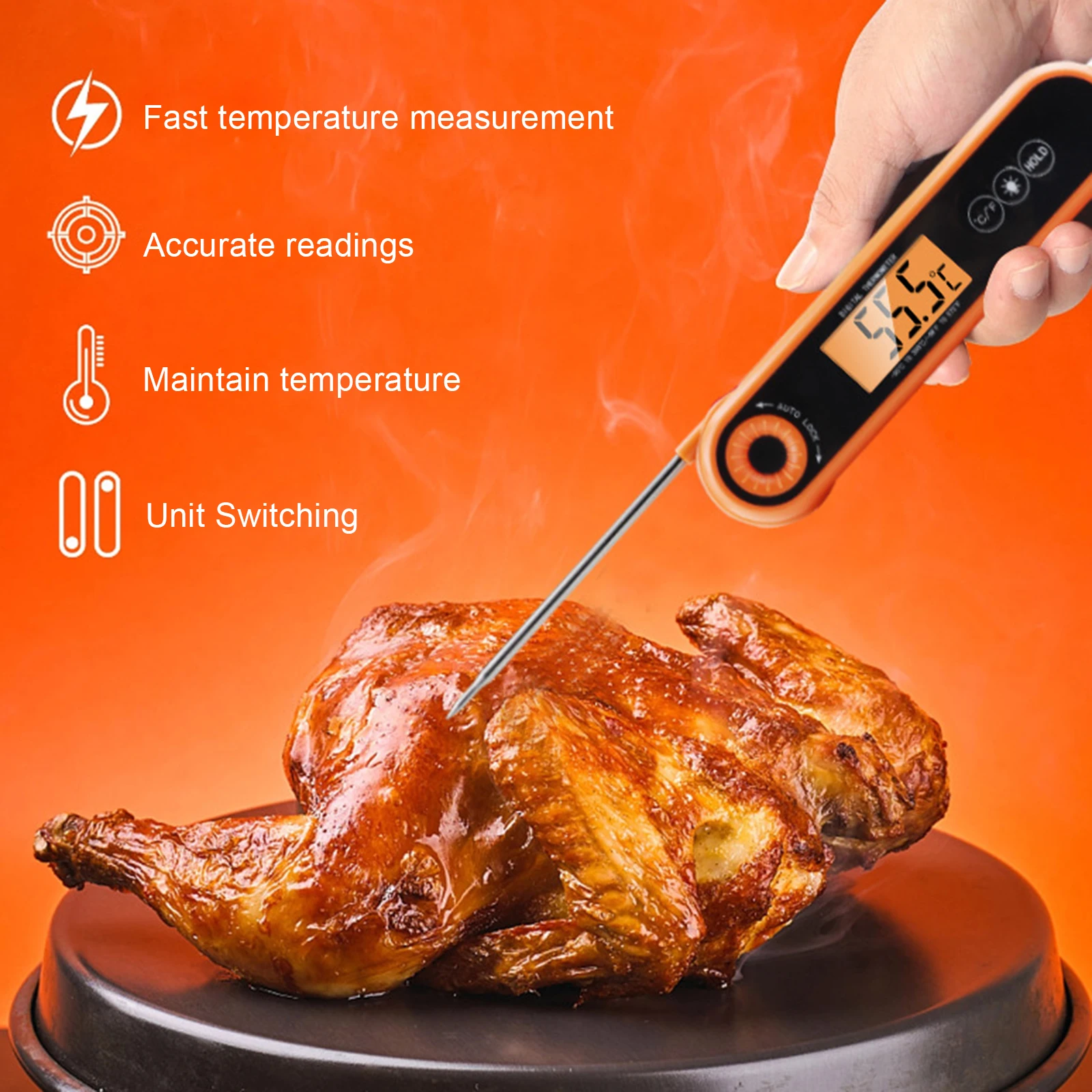 Portable Digital Kitchen Food Thermometer For Meat Water Milk Cooking Food Probe BBQ Electronic Oven Thermometer Kitchen Tools