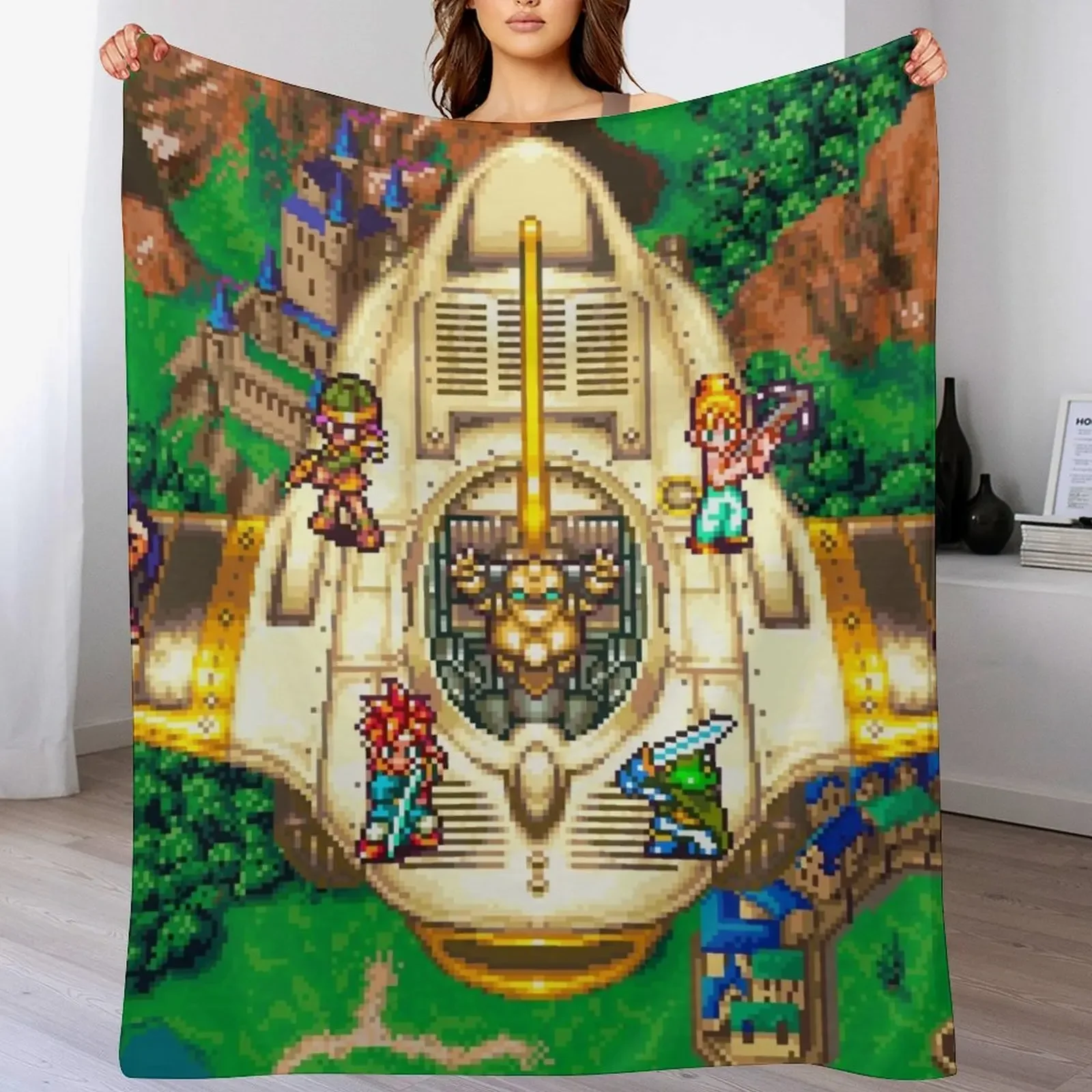 

Chrono Trigger Epoch Throw Blanket Compact Warm Blanket for Car Road Trip