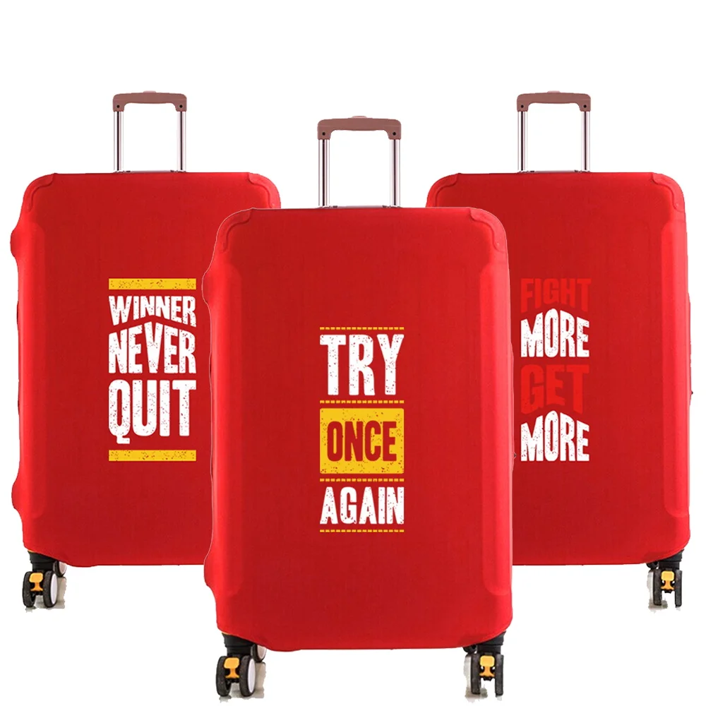 Luggage Case Suitcase Protective Cover Phrase Series Travel Accessories Elastic Luggage Dust Cover Apply To 18''-28'' Suitcase