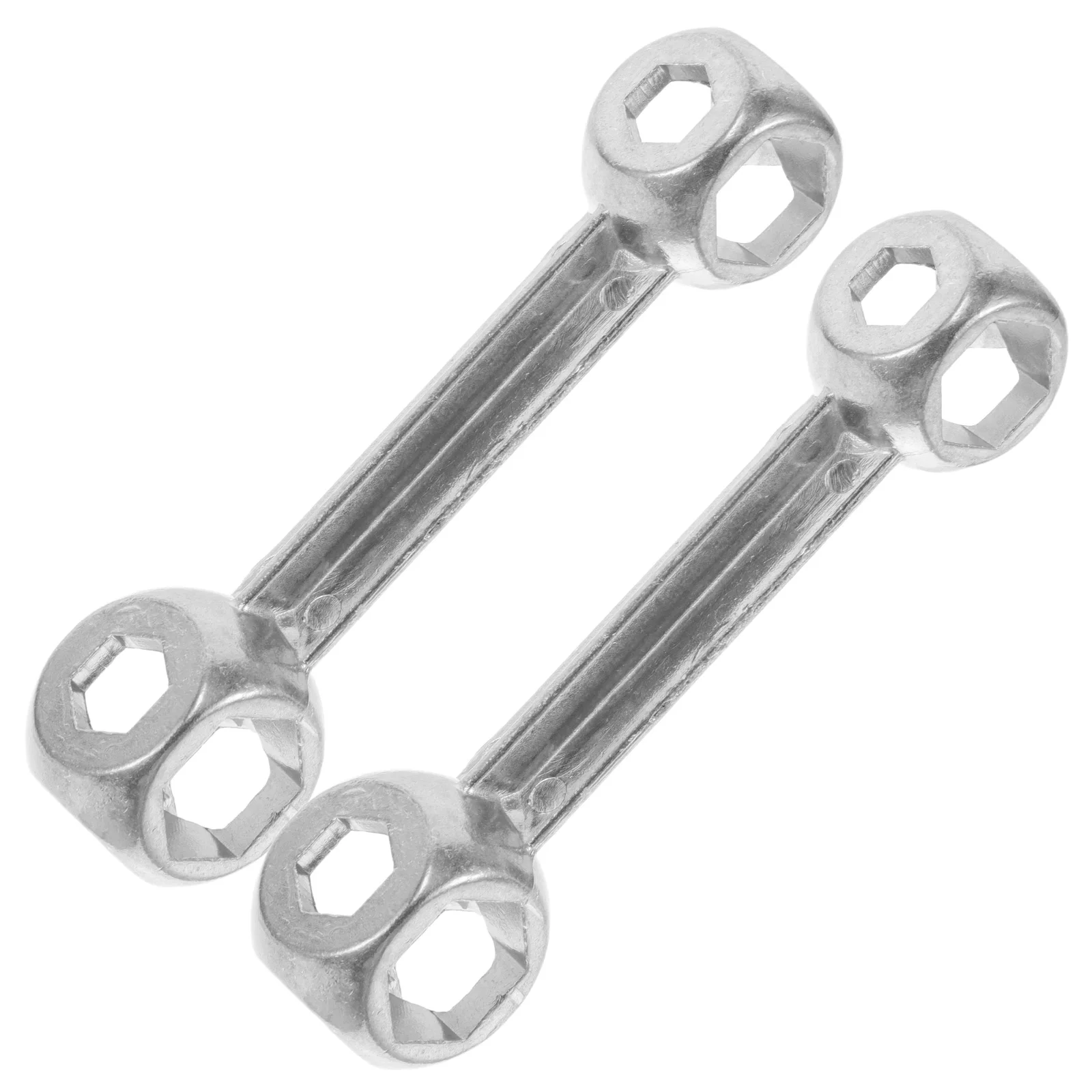 

2Pcs MultiPurpose HexWrench Silver Aluminum BikeTool MechanicRepair Lightweight Portable Cycling Accessories Motorcycle Scooter