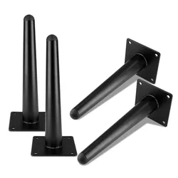 4Pcs Furniture Legs Home DIY Coffee Table Legs, Black and Gold Metal Projects Sofa Leg TV Cabinet Leg,Chair Leg,Ottoman Leg