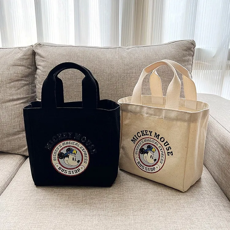 

Холщовая сумка-тоут с принтом в стиле ретро с изображением Микки Мауса от Disney, маленькая сумочка для женщин и детей
