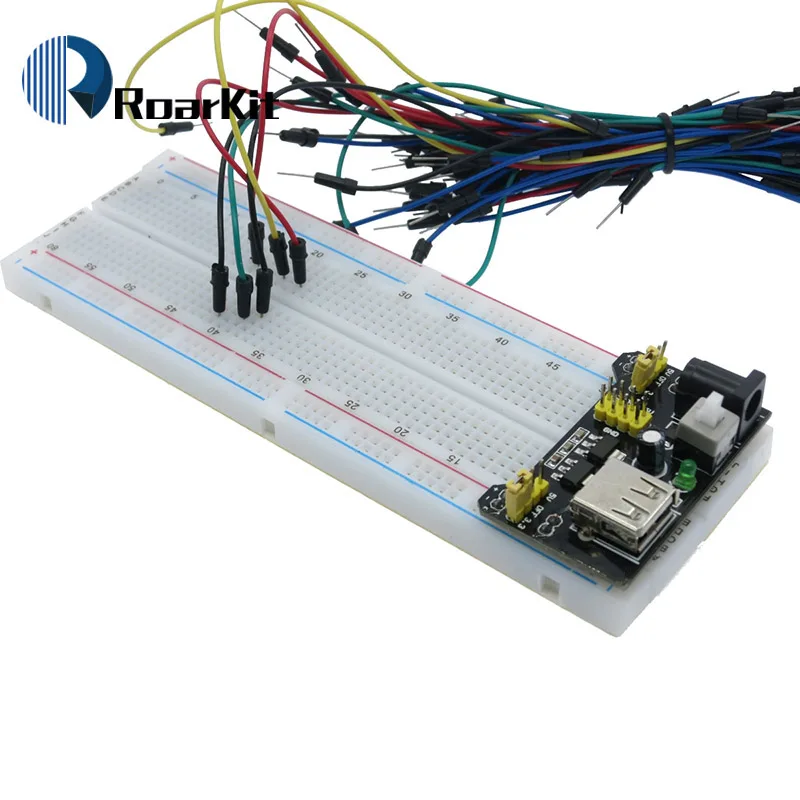 3.3V/5V MB102 Breadboard power module+MB-102 830 points Prototype Bread board for arduino kit +65 jumper wires wholesale