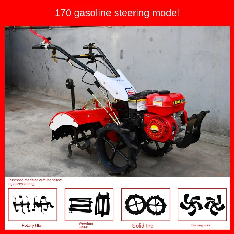 Yy Four-Wheel Drive Tiller Small Diesel Soil Preparation Machine Tiller Agricultural Ditcher