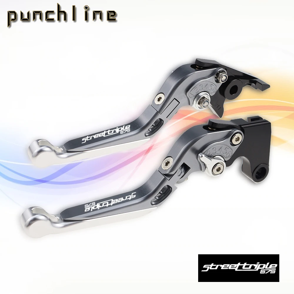 Fit For 675 STREET TRIPLE R RX 2009-2016 Motorcycle CNC Accessories Folding Extendable Brake Clutch Lever Set