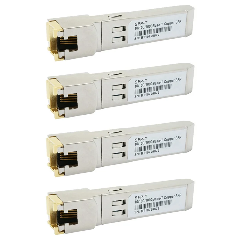 B21B 4X Gigabit RJ45 Modulo SFP 10/100/1000Mbps SFP Rame RJ45 SFP Ricetrasmettitore Gigabit Ethernet Switch
