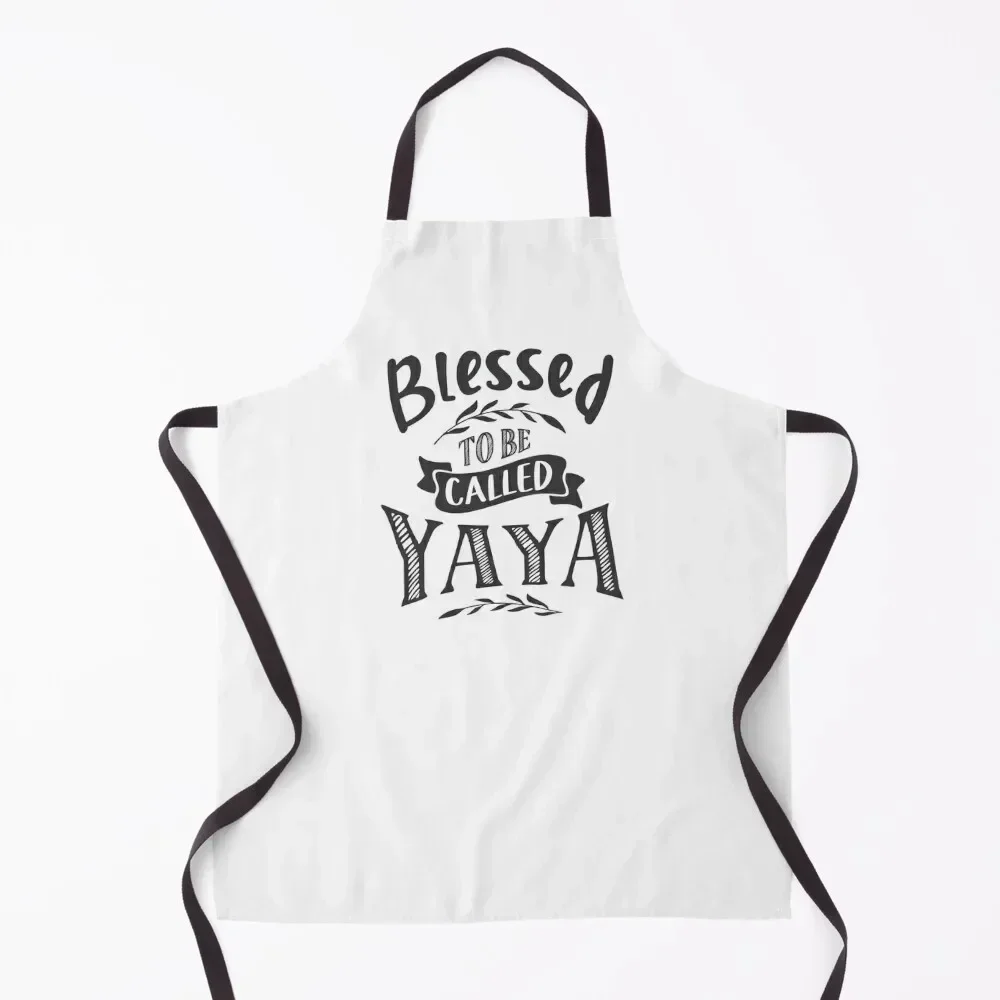 

Womens Blessed To Be Called Yaya - Mothers Day Apron Kitchen For Women chefs Kitchens Men Apron