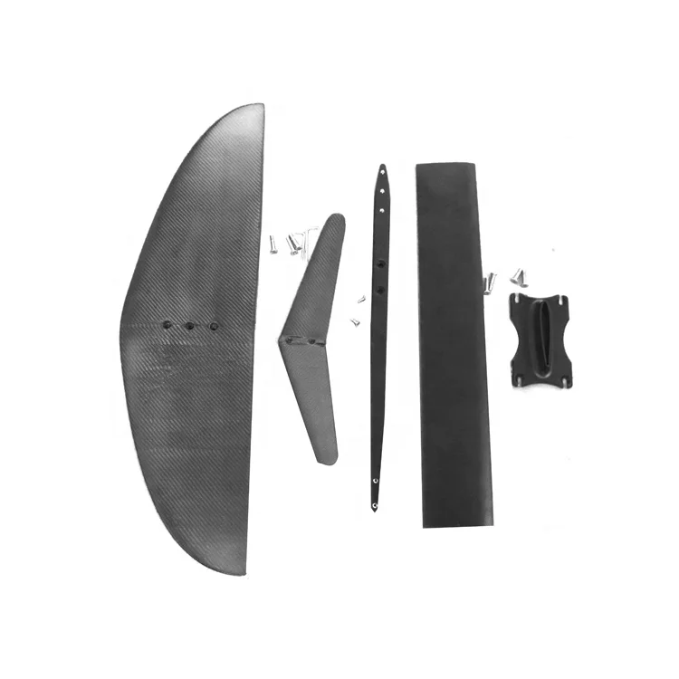 محلق مائي مع جناح كربوني وصاري ألومنيوم، لوح ركوب الأمواج من ألياف الكربون، مجداف هيدروفويل لركوب الأمواج #5