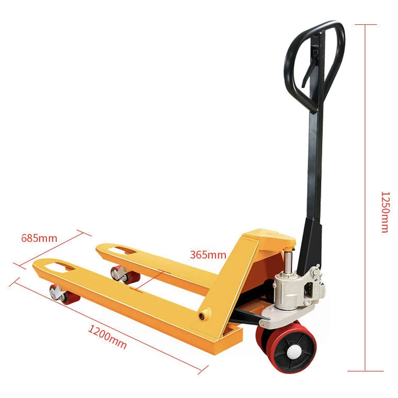 

Warehouse Hydraulic Manual Forklift PU Wheel Hand Pallet Jack 3Ton 5t Pump Manual Hydraulic Pallet Truck Hand Pallet Fork Lifter