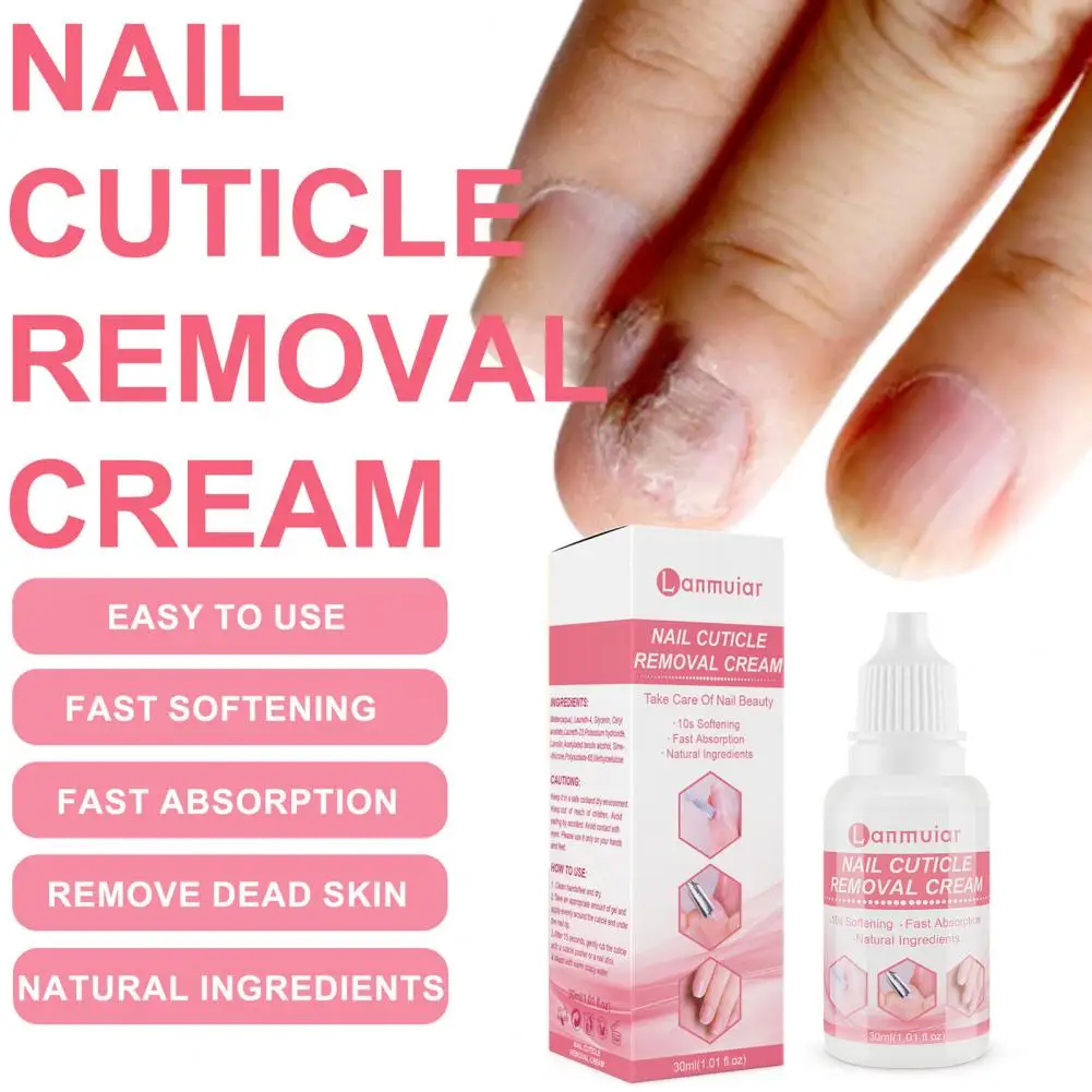 Creme de remoção de cutícula, ferramenta amaciante de pele morta para unhas, creme profissional de suavização de cutícula para unhas mais saudáveis, suave para unhas