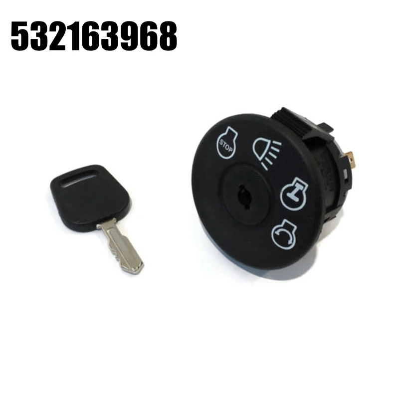 1 interruptor de chave de ignição do interruptor de ignição do PC ABS com chave 532163968 532175566   Para trator cortador de grama John Deere L120 L130 G110 Ly18