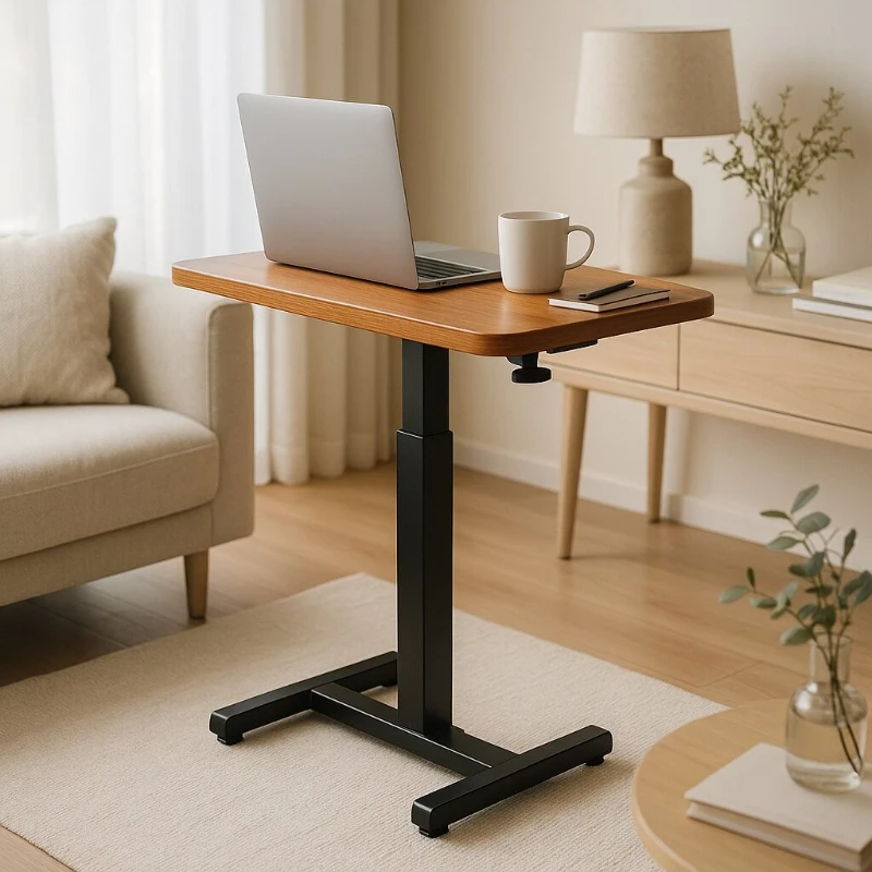 طاولة بجانب السرير متحركة، مكتب قابل للتعديل لارتفاع غرفة النوم، طاولة كسولة قابلة للطي، مكتب تخزين متعدد الأغراض، حامل جانبي