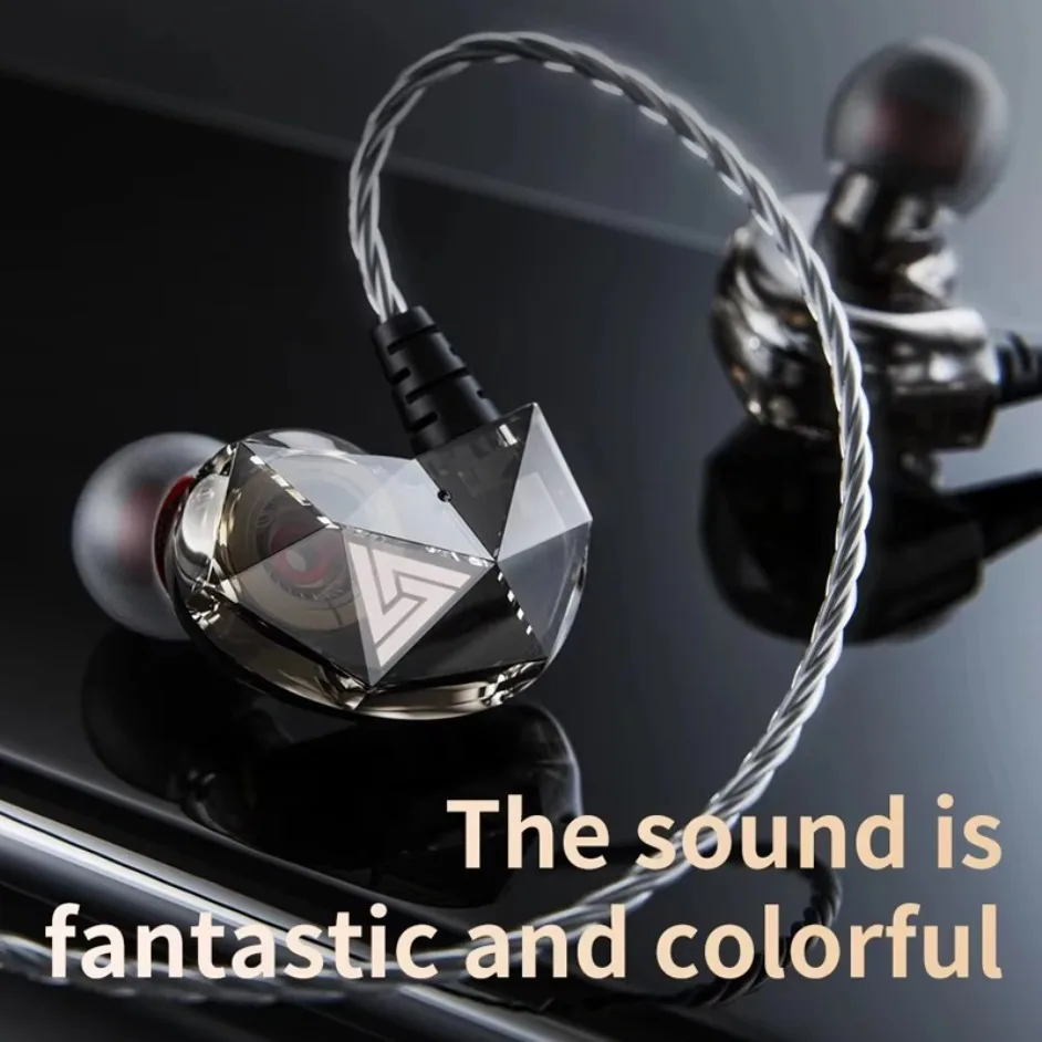 Original QKZ AK2 3.5mm Wired Earphones Dynamic HIFI Bass In-ear Earbuds Music Headphone Sport Noise Cancelling Headset with Mic