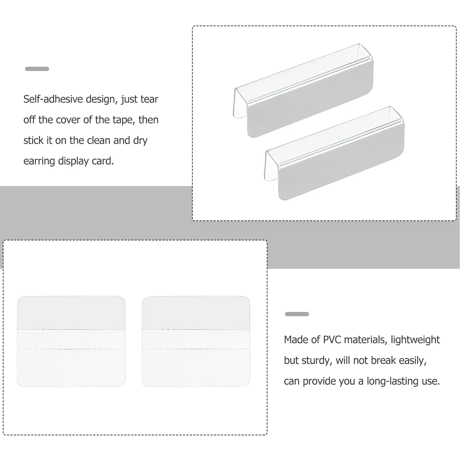 

100Pcs Earring Display Cards Jewelry Packaging Cards Plastic Earring Holders for Retail Store Counter Display Gift Box