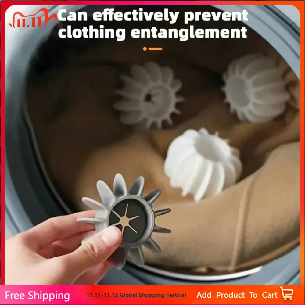 

10 Pcs Silicone Laundry Balls Reusable Anti Binding Anti Angle Cleaning Ball Washing Machine for Cleaning and Washing Balls