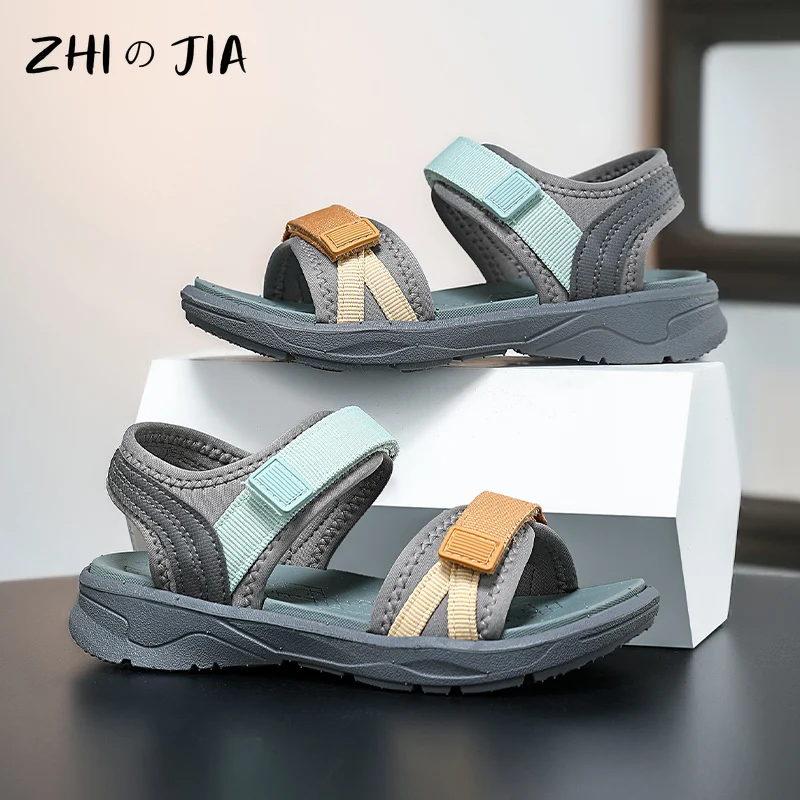 

Летние быстросохнущие пляжные туфли, новые детские сандалии, модные дышащие тапочки для мальчиков и девочек, размеры 28-37