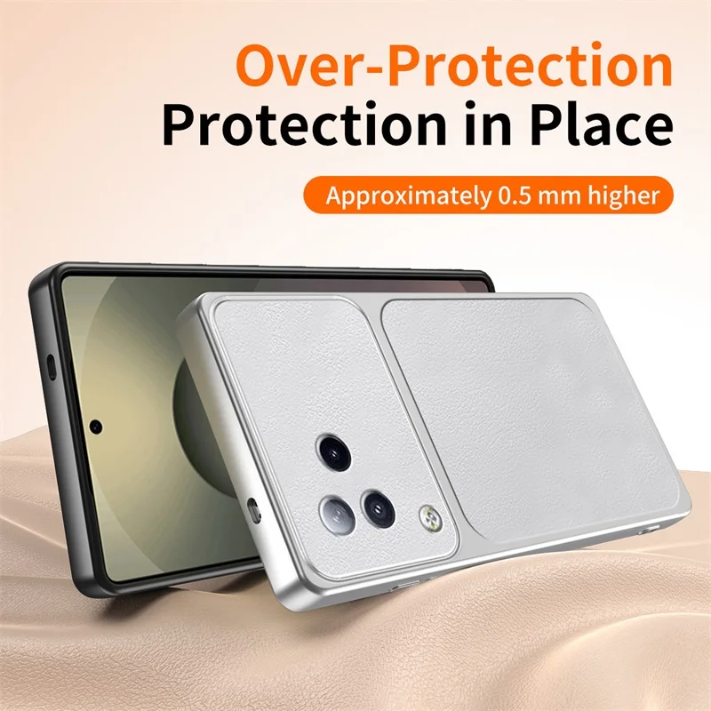 Anti-Yellowing or Shock-Resistant Lychee-Textured Phone Cases for Xiaomi Civi3 Silicone-reinforced Non-Slip lambskin protective