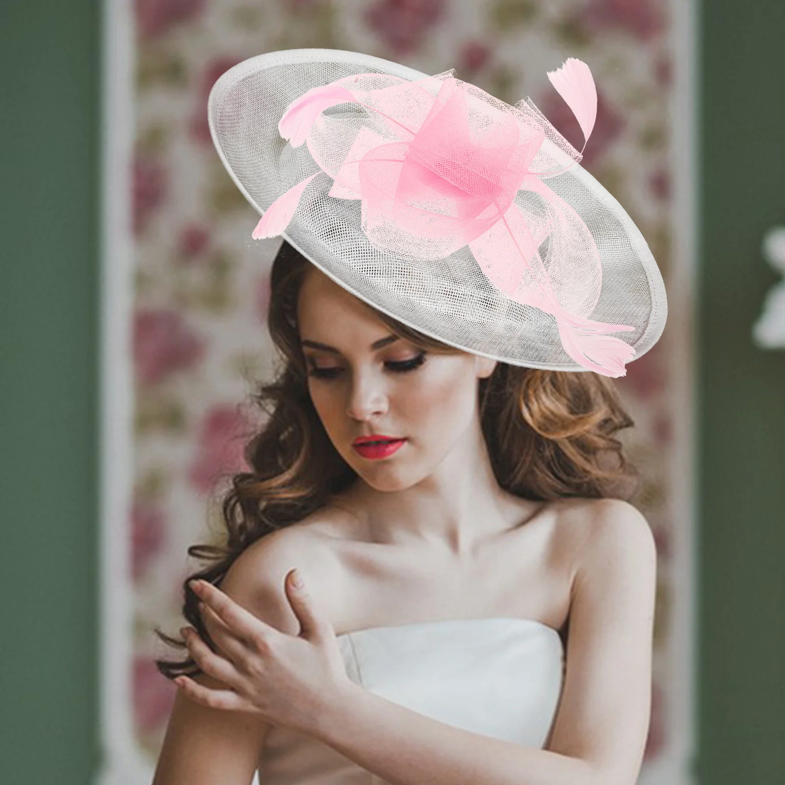 

White Round Yarn Hat Base Millinery Accessory Diy Cocktail Fascinator Headpiece Craft Sinamay Wommen Base For Hairstyles Costume
