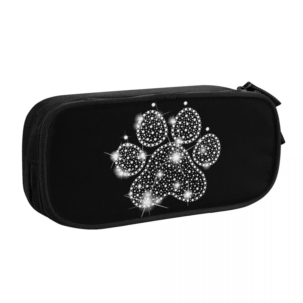 Custom Luxury Rhinestone Dog Paw Pencil Case for Girls Boys Large Storage  Diamond Pen Box Bag School Supplies