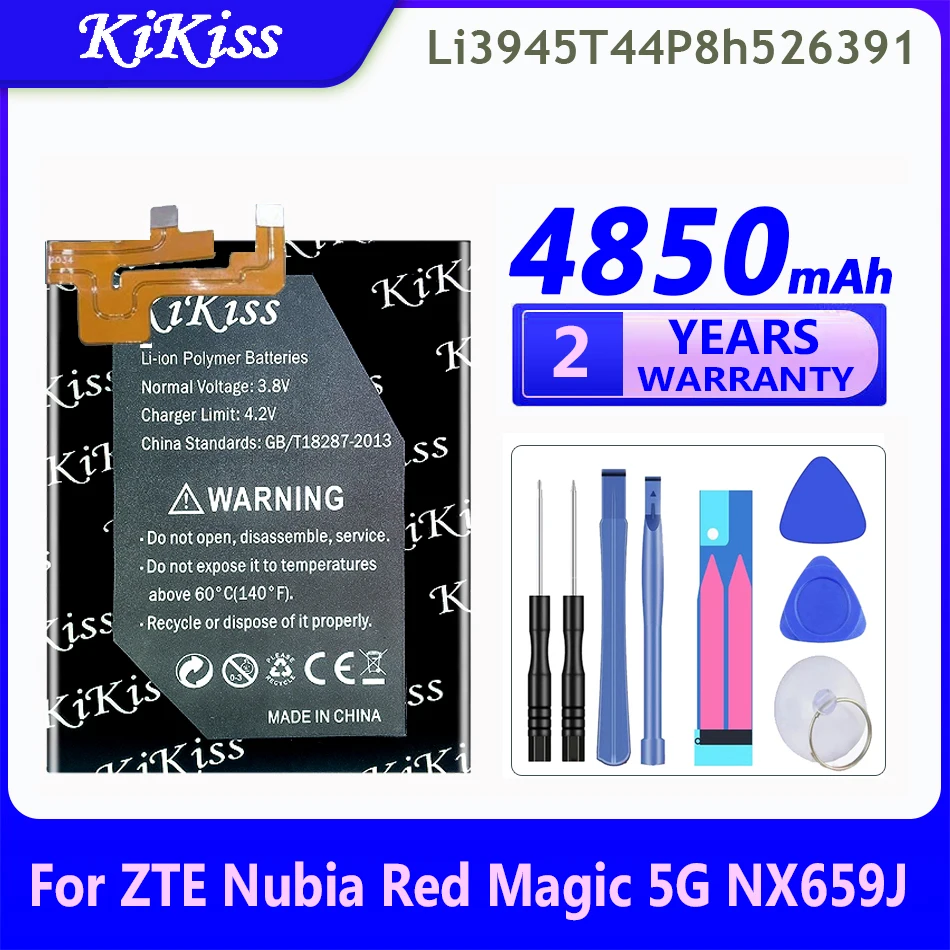 

4850mAh KiKiss Powerful Battery Li3945T44P8h526391 For ZTE Nubia Red Magic 5G NX659J Mobile Phone Batteries