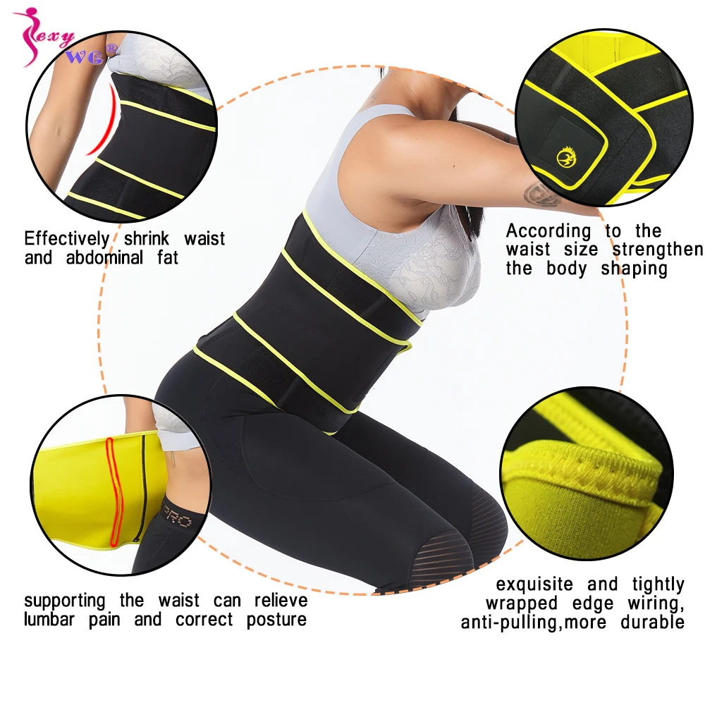 SEXYWG Women Waist Trainer Belt for Slimming Girdle Strap Weight Loss Belly Band Corset Waist Cincher Neoprene Body Shaper Sport