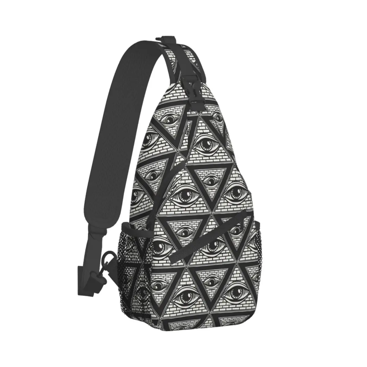 Freemasonry Crossbody Bag Sports Pyramids Seeing Eye Chest Bag Unisex Women Man Fashion Shoulder Backpacks Travel