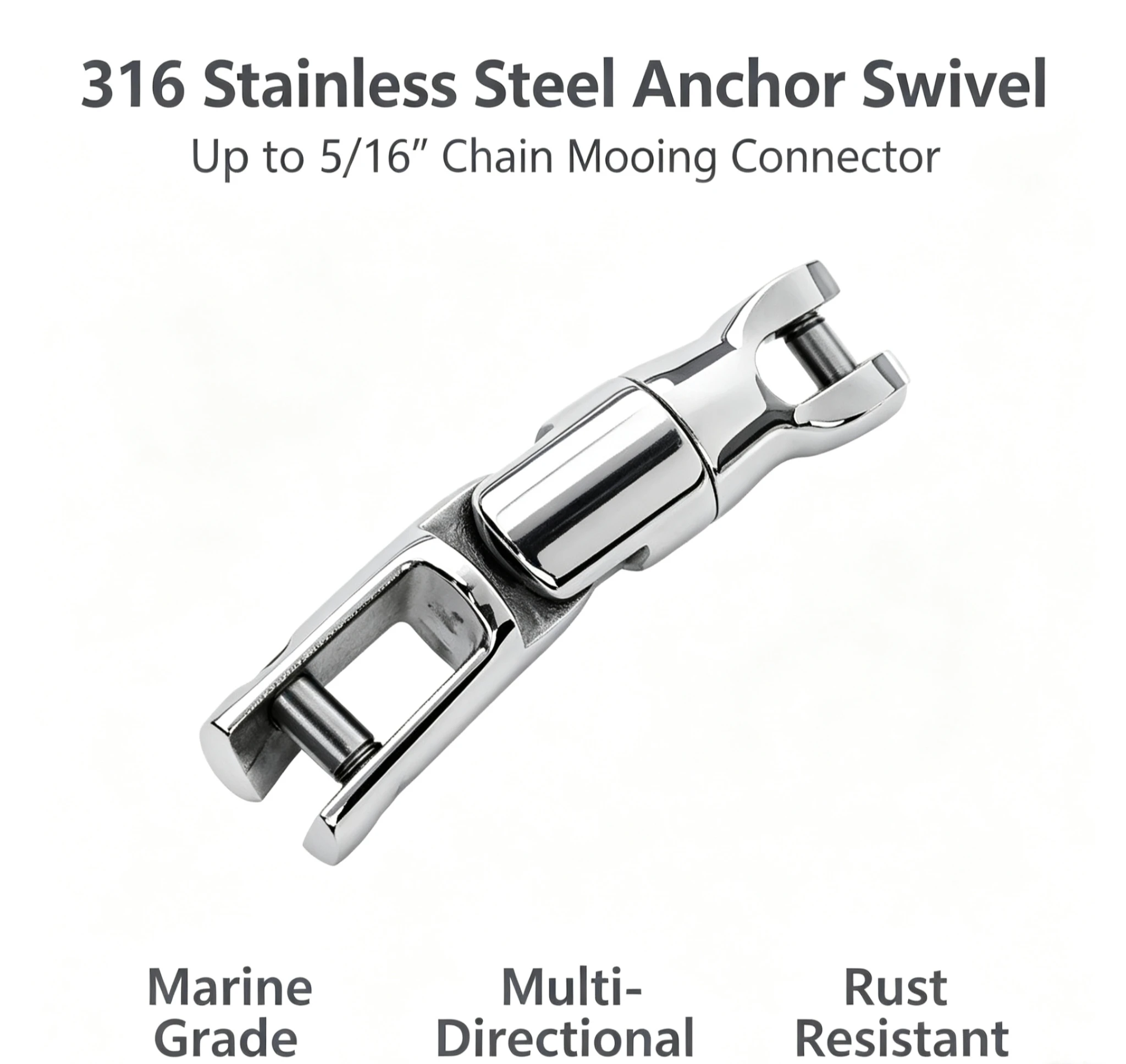 1PCS 6-8mm Multi-Directional Anchor Chain Swivel Connector FOR Marine Boat Yacht OEM Part Number: Leave Blank