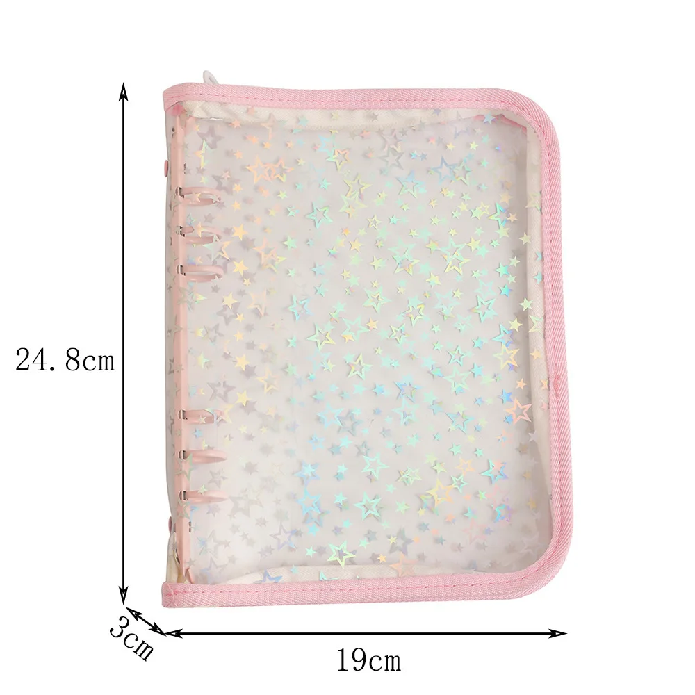 A5 ليزر ستار سستة الموثق جمع كتاب عبوة المنظم DIY مجلة الألبان شفافة Kpop المعبود ألبوم صور Kawaii القرطاسية #6