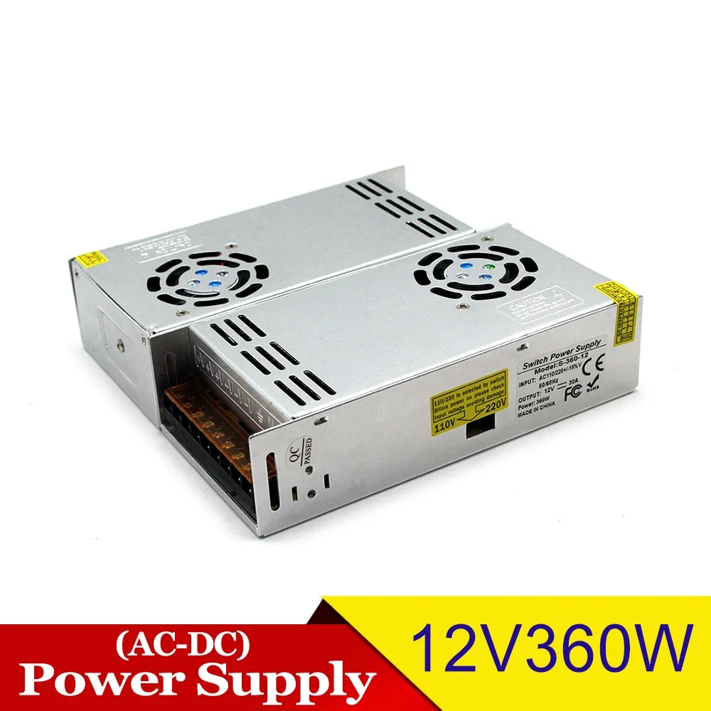 360W 12V 30A Switching power supply Driver Transformers AC110V 220V TO DC12V SMPS for Led Strip Modules Light CCTV Monitor