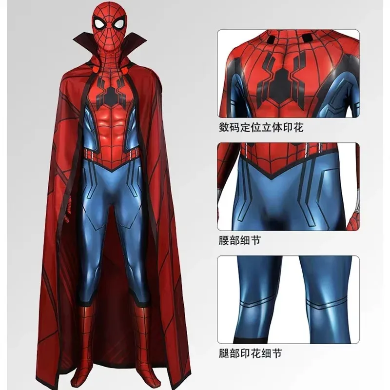 Spider Men Zombie Hunter Cloak Cosplay Costume Superhero Jumpsuit Halloween Comic-con Props Bodysuit Gifts Adult Man Gifts