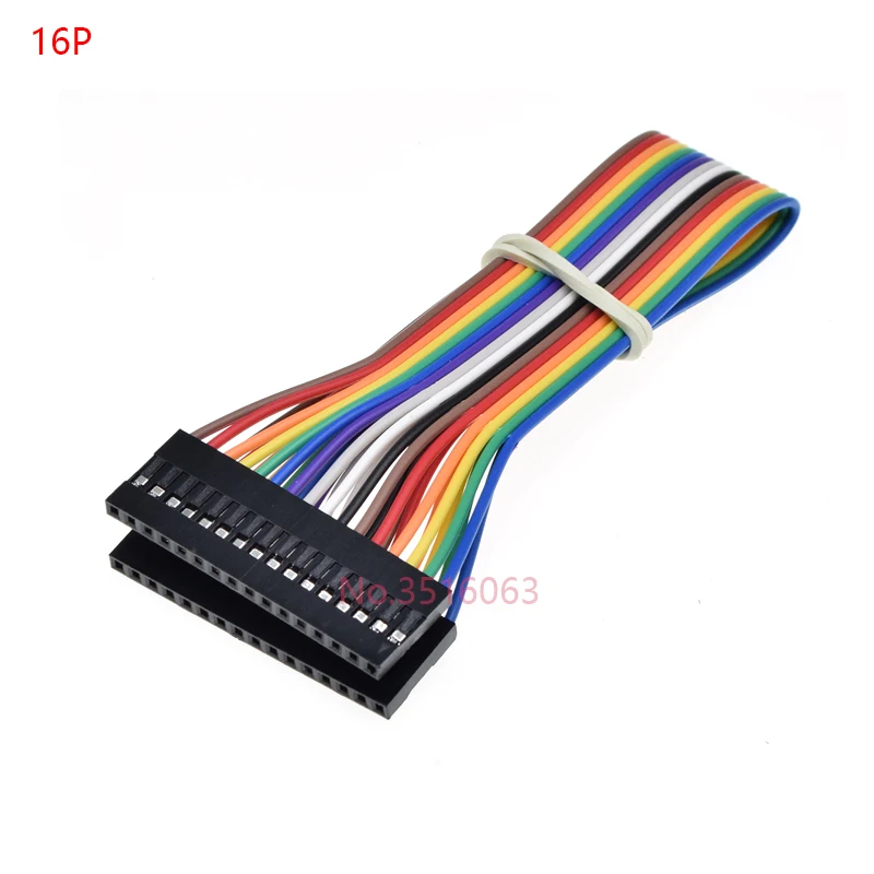 1Pcs 16Pin/20Pin Dupont Line Female To Female Pitch 2.54mm 20cm Double Head 16p 16/20 Pin Jumper Cable Wire For Pcb Connector