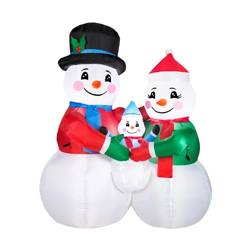 

Christmas Inflated Snowman Model Inflatable Snowman Air Model LED Luminous Christmas Snowman Inflatable Garden Decoration