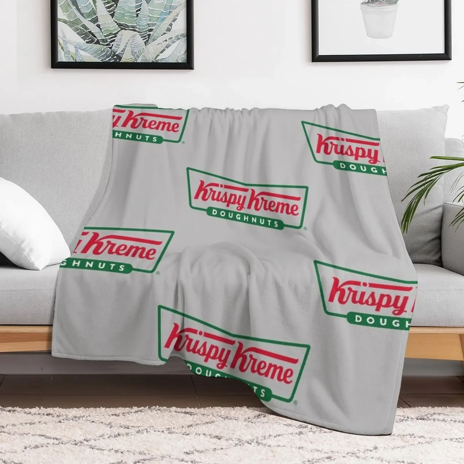 Krispy Kreme Resto and Bakery Throw Blanket Personalized Gift Bed covers Blankets