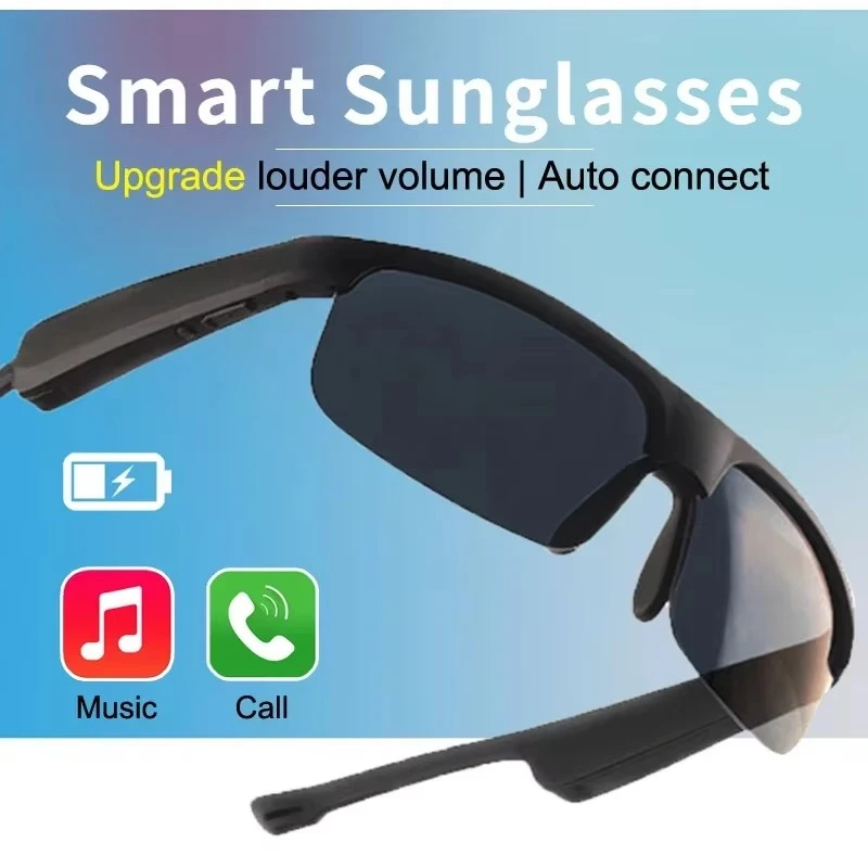 2024 Bluetooth Intelligent Glasses Technology Audio Call Long Range Earphone Sunglasses for Sports Driving Music Earbud Headset