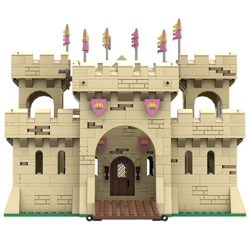 Bloques de construcción Moc, modelo militar moderno, tecnología de Castillo amarillo 395, bloques modulares, regalos, juguetes de Navidad, conjuntos DIY de montaje