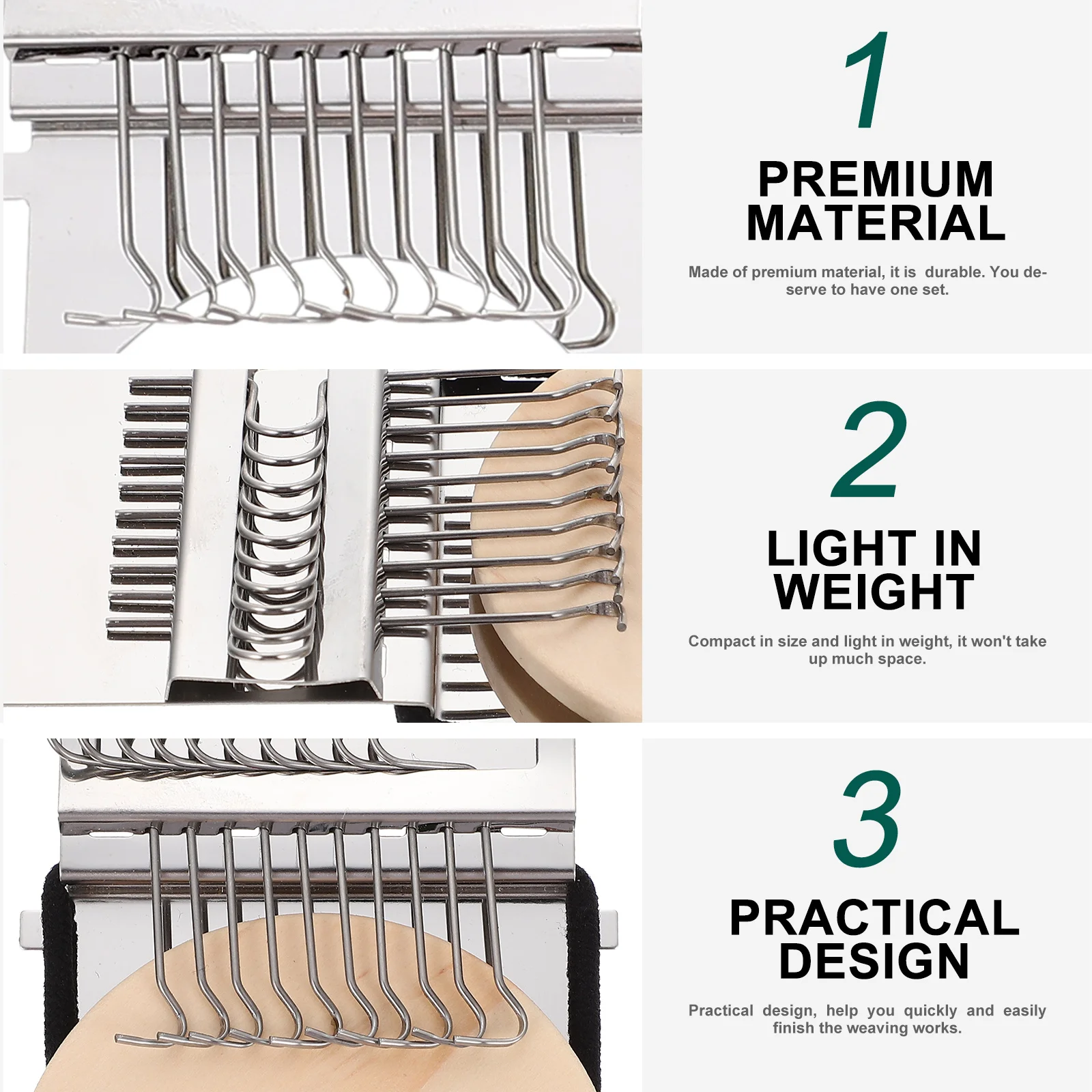 

1Set Mini Weaving Loom Compact Wooden Hand Knitting Machine for Clothes Mending DIY Tapestry Knitting Tool Weaving Loom