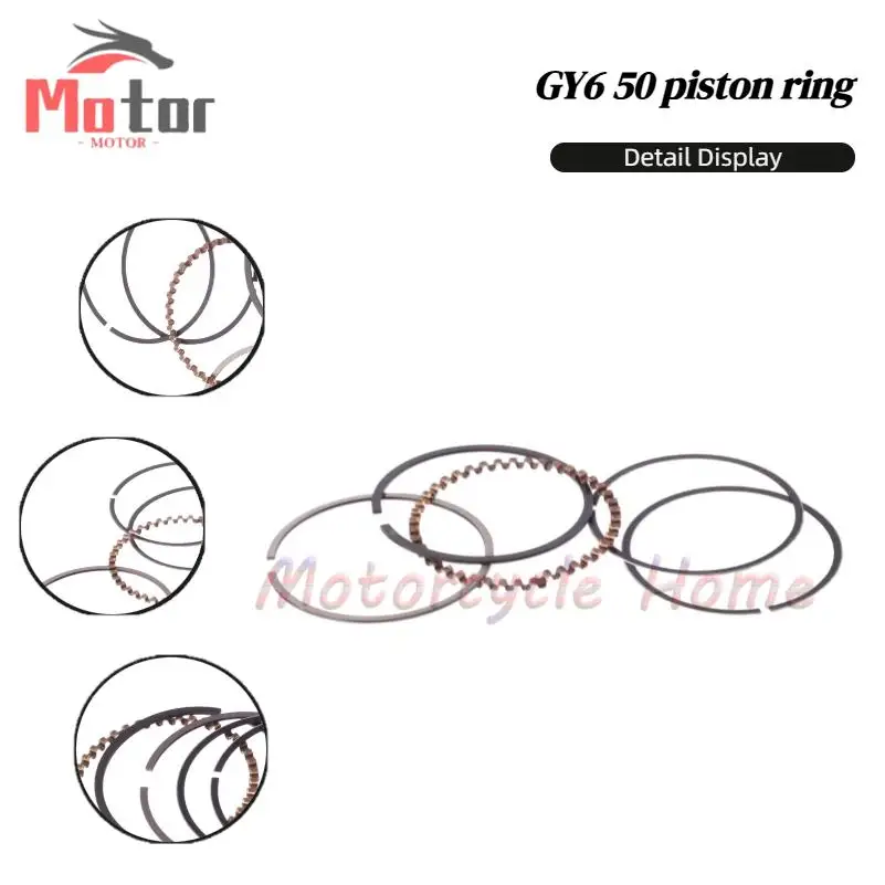 

GK5 High-Quality Piston Ring Sets for Scooter Engines – Fits JH70 GY6-50 (STD & Modified Options) DY90