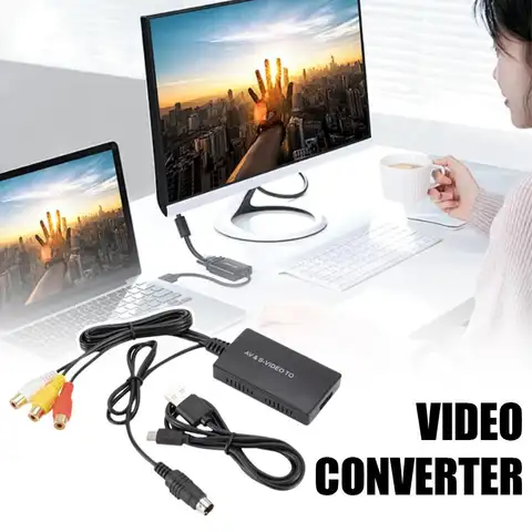 Video Converter AV+s End To HDMI Converter RCA To HDMI S Terminal To Hdmi Composite Video To HD HDMI