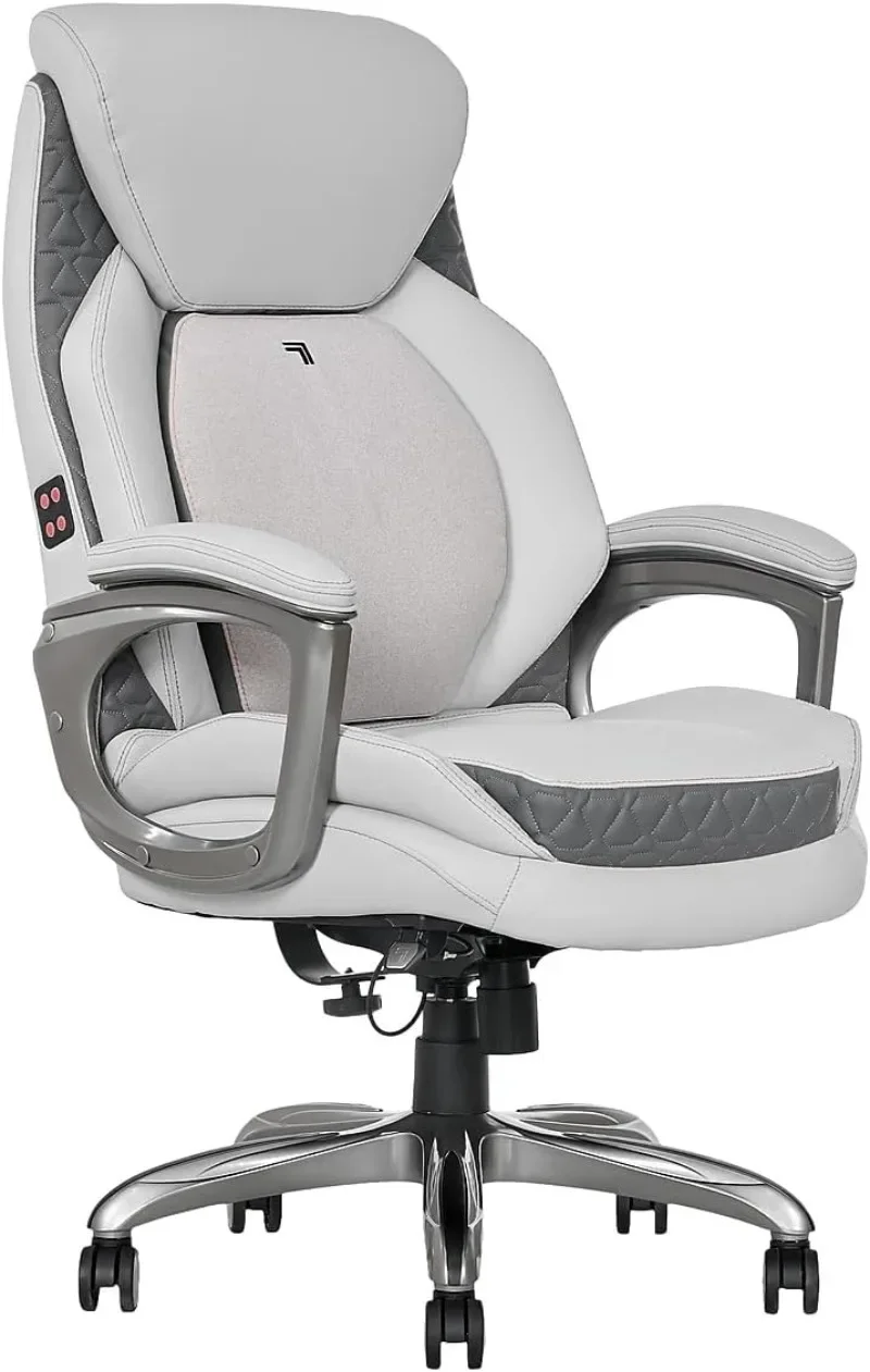Sharper Image S600 Active Lumbar Ergonomic Bonded Leather Swivel Executive Massage Chair