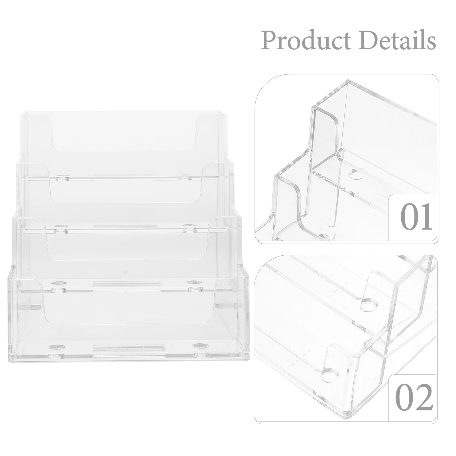 

Desktop Business Card Case Sturdy Holder Display Professional Storage Plastic Table Holders Transparent Practical Cards
