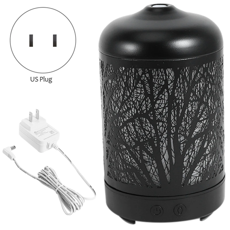 

Top Deals Metal Tree Essential Oil Diffuser 100Ml Aroma Diffuser Ultrasonic Aromatherapy Humidifier Cool Mist Maker For Home Off