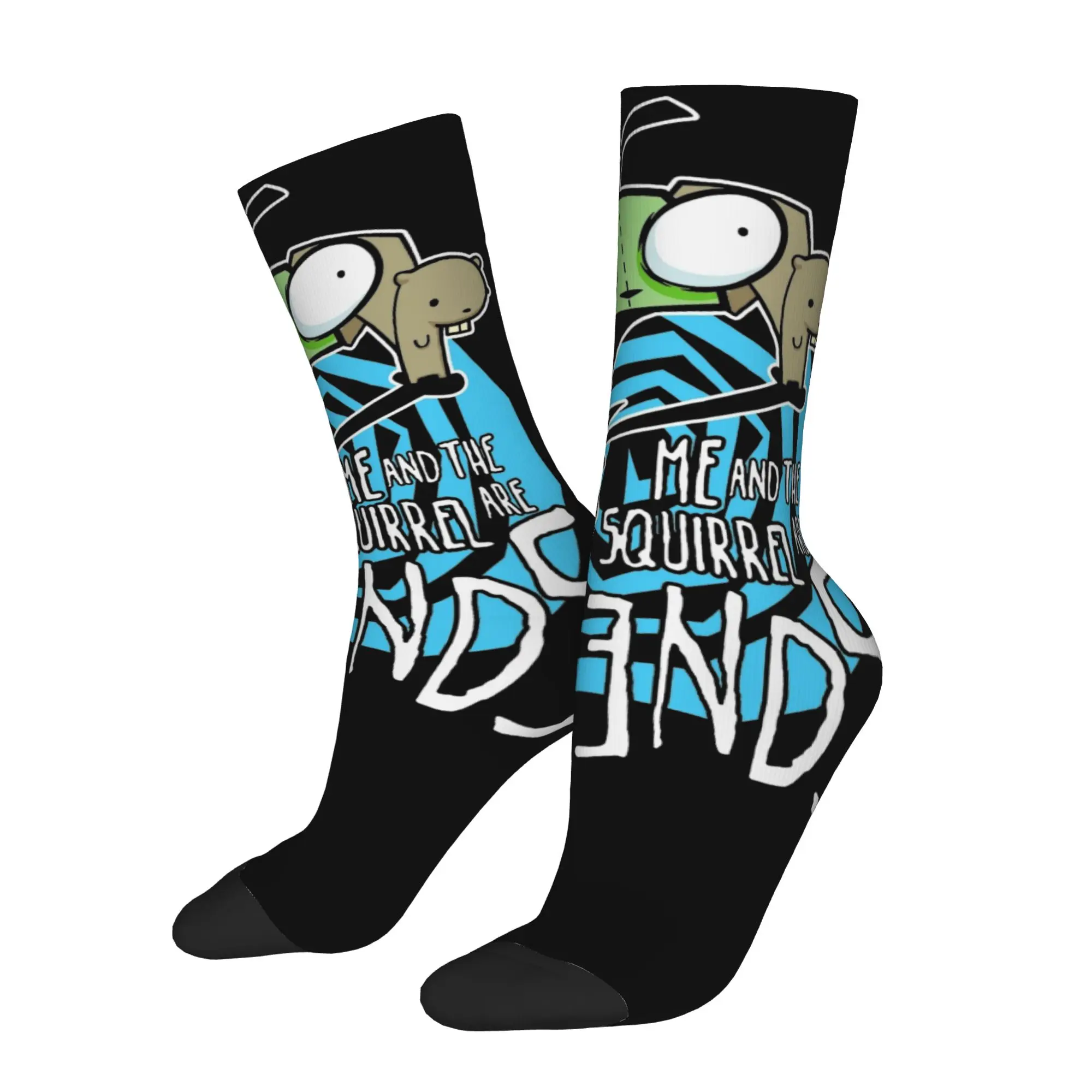 Happy Funny Men's Socks Harajuku Invader Zim Sock Polyester GIR High Quality Women's Socks Spring Summer Autumn Winter