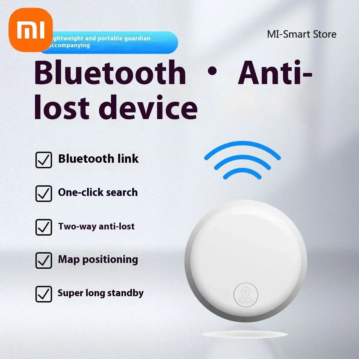 XIAOMI Mini GPS Tracker Device Smart Anti-Lost Reminder for Pets Kids Bag Wallet 5G Bluetooth Portable Finder Tracking Locator
