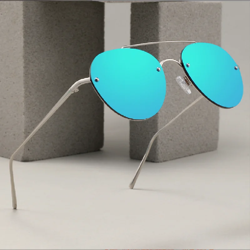 

New round frame rice staple glasses Fashion sunglasses unisex sunshade mirror UV protection uv400