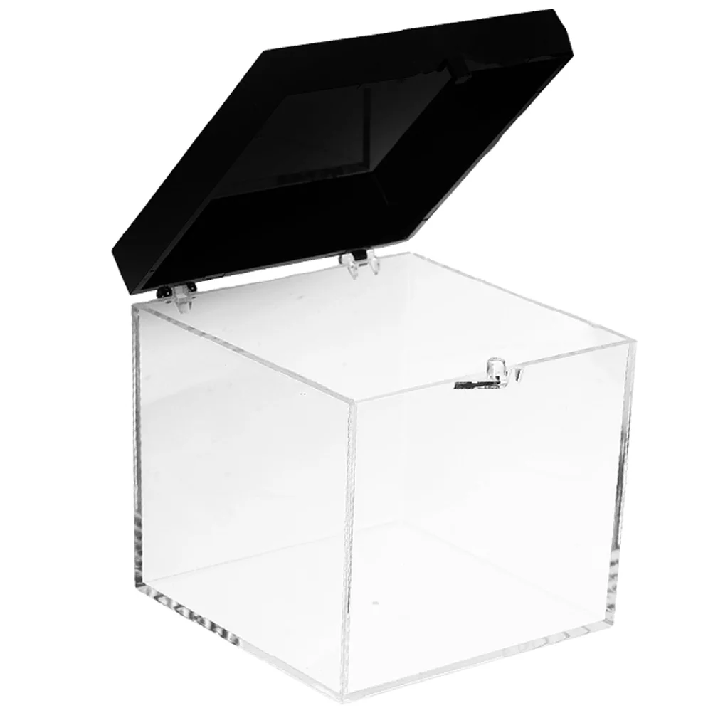 

Square Boxes Ore Display Card Stand Mineral Sample Case Office Storage Bin Clear Organizer Drawers