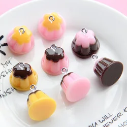 10Pcs Simulation Jelly Kawaii Food Resin Charms for Jewelry Making Accessories DIY Pendant Earrings Keychain Necklace Decoration